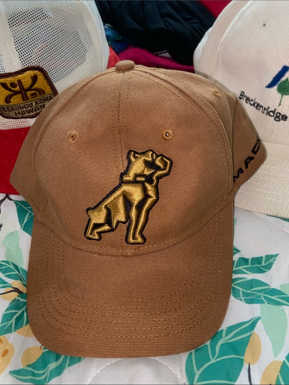 MACK TRUCK HAT BROWN Gold & Black Logo NWT